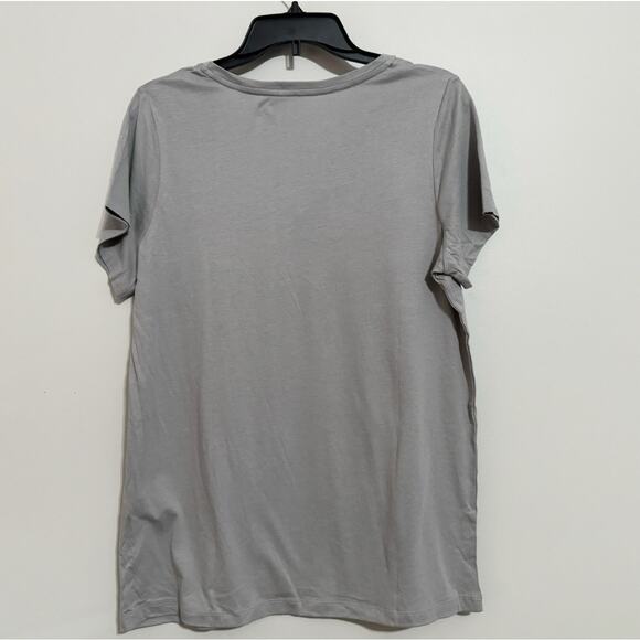 HUE Pajama Top Womens Small Gray Sleepwear Cozy Comfy Lounge Modern Minimalism - Picture 2 of 6